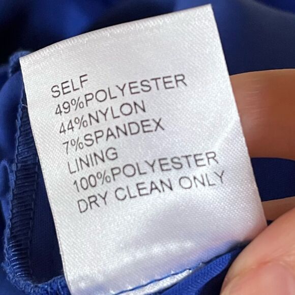 Tadashi Soji SHO Off-Shoulder Puff-Sleeve Taffeta Dress in Blue S NWT - Picture 12 of 16